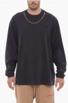 Ambush Long Sleeved Crew-neck T-shirt With Silver-tone Chain