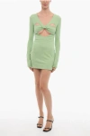 Ambush Long Sleeved Mini Dress With Cut-out Details