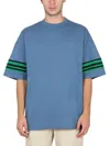 Ambush Loose-fitting T-shirt With Logo Patch In Blue
