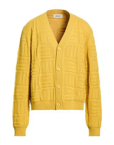 Ambush Man Cardigan Yellow Size Xl Polyamide, Wool, Viscose, Cashmere