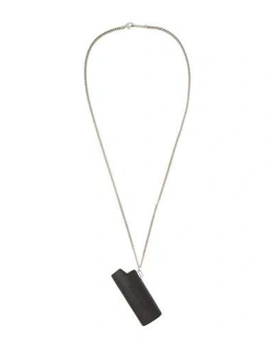 Ambush Man Necklace Black Size - Metal, Leather