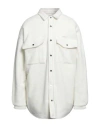 Ambush Man Shirt White Size 38 Acrylic, Virgin Wool, Polyester In White