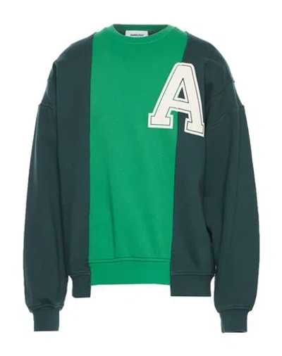 Ambush Man Sweatshirt Deep Teal Size L Cotton, Elastane In Green