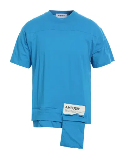 AMBUSH AMBUSH MAN T-SHIRT AZURE SIZE L COTTON