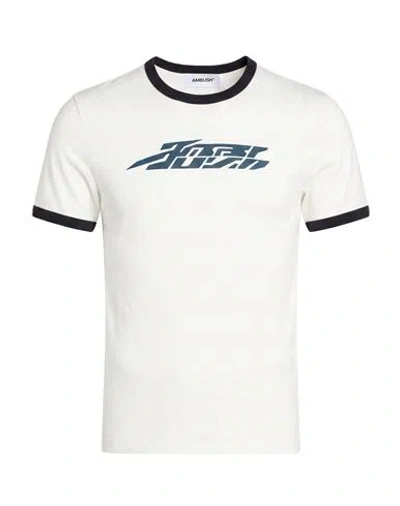 Ambush Man T-shirt Ivory Size Xxl Cotton, Polyurethane Resin In White