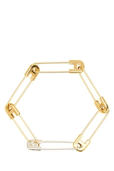 Ambush Man Two-tone Metal A Safety Pin Link Bracelet In Multicolor