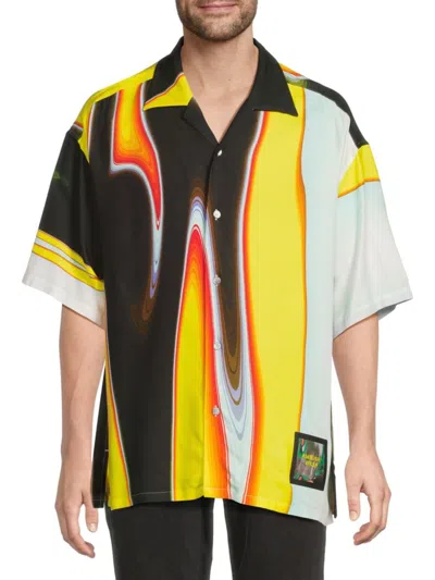 Ambush Men's Abstract Print Shirt In Black Multi