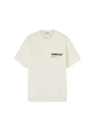 Pre-owned Ambush Men's  Jersey Workshop T-shirt In Cloud/dancer/black