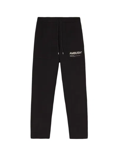 Pre-owned Ambush Men's  Logoprint Track Pants In Black
