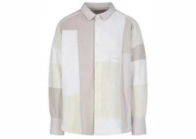 Pre-owned Ambush Men's  Patchwork Shirt Jacketin White