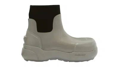 Pre-owned Ambush Men's  Rubber Boot Sneakers In Grey/black In Multi