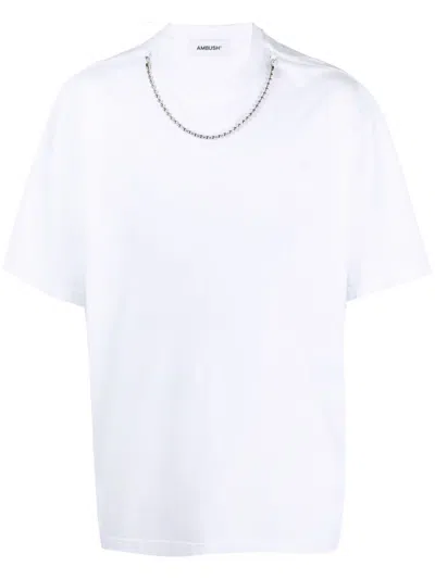 Ambush Men's Ballchain Cotton T-shirt In White