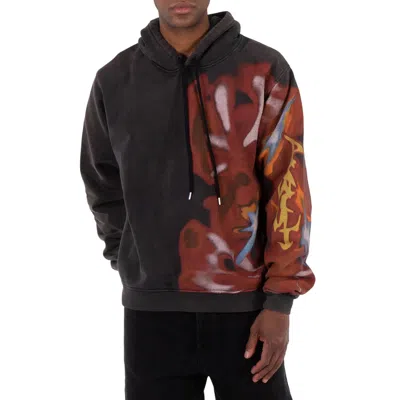 AMBUSH AMBUSH MEN'S BLACK GRAPHIC-PRINT COTTON HOODIE