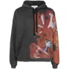 Ambush Hoodie With Red Graphic Print In Black