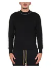 Ambush Cross-neck Knit Sweater With Ribbed Collar In Black
