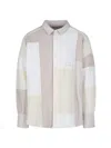 Ambush Patchwork Shirt Jacket In White Multi