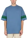 Ambush Loose-fitting T-shirt With Logo Patch In Blue