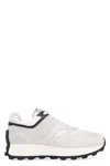 AMBUSH MEN'S WHITE TONE-ON-TONE SNEAKERS WITH CONTRASTING MATERIALS