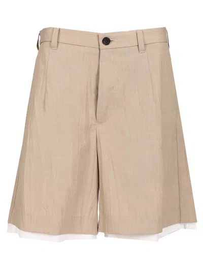 Ambush Layered Suit Short Trousers In Beige