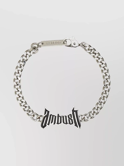 Ambush Logo-charm Chain Bracelet In White