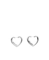 Ambush Mini Heart Hoop Earrings In White