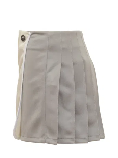Ambush Mini Track Skirt In Tofu Rabbit