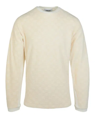 Ambush Monogram Crewneck Sweatshirt In Neutral