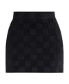 Ambush Monogram-debossed Mini Skirt In Black