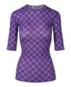 Ambush Monogram Fitted T-shirt In Purple