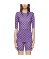 Ambush Monogram Fitted T-shirt In Purple