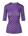 Ambush Monogram Fitted T-shirt In Purple