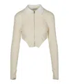 Ambush Monogram Jacquard Cropped Jacket In Brown