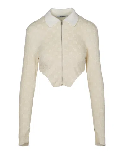 AMBUSH MONOGRAM JACQUARD CROPPED JACKET