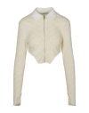 Ambush Monogram Jacquard Cropped Jacket In White
