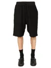 Ambush Monogram Towelling-finish Track Shorts In Black