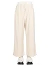 Ambush Monogram-pattern Terrycloth Wide-leg Trousers In Gray