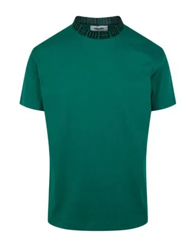 Ambush Monogram Rib Collar T-shirt Man T-shirt Green Size Xl Cotton