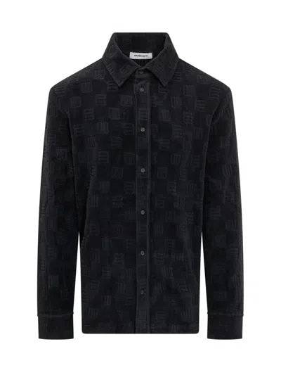 Ambush Monogram Jacquard Chenille Shirt In Blue