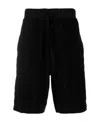 Ambush Monogram Towelling-finish Track Shorts In Black