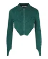 Ambush Monogram Zip-up Fitted Cropped Jacket