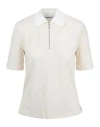 Ambush Monogrammed Terry Cloth Polo Shirt In White