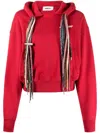 Ambush Multi-drawstring Logo Hoodie In Red