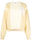 Ambush Multi-panel Long-sleeve Sweatshirt In Yellow