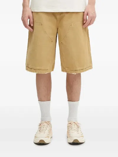 Ambush Multi-pocket Frayed Shorts In Neutral