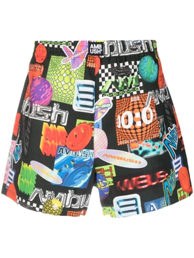 AMBUSH MULTICOLOR PRINTED SHORTS