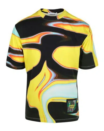 Ambush Multicolor Wskp Patch T-shirt Man T-shirt Multicolored Size Xl Cotton In Black