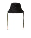 Ambush Black Bucket Hat With Colored Drawstring In Black