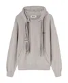 Ambush Multicord-drawstring Cotton Hoodie In Gray
