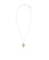 Ambush Mushroom-charm Chain-link Necklace In White