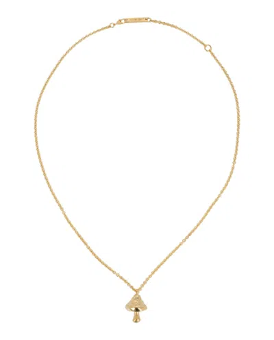 Ambush Mushroom Charm Necklace In Gold